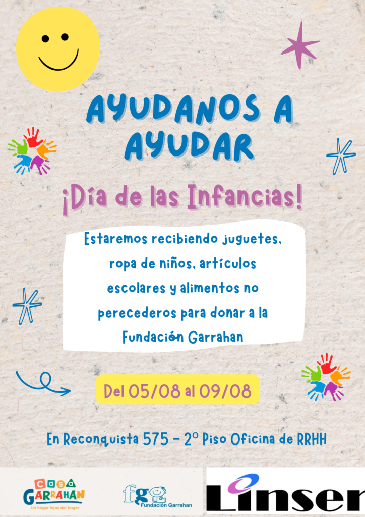 Linser realizó donación para la Fundación Garrahan por el Día de las Infancias